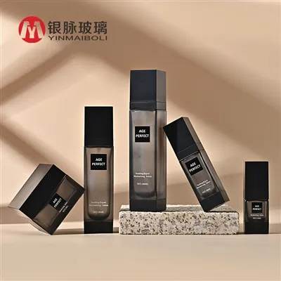 Fábrica de conjunto de garrafas de vidro cosmético OEM